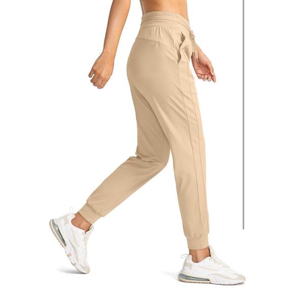 NEW Joggers Pants Zipper Pockets High Waisted Athletic Tapered S - Picture 2 of 8